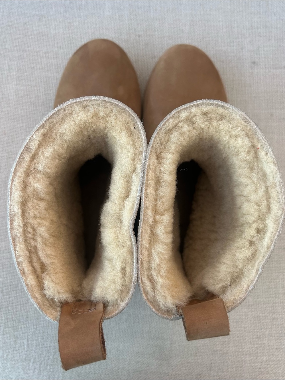 No.6 5" Pull On Shearling Clog Boot on Mid Heel in Honey Aviator - Picture 5 of 7